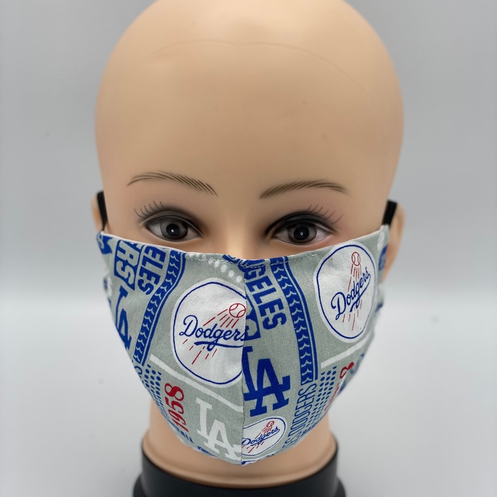 Gray Grey Dodgers Face Mask